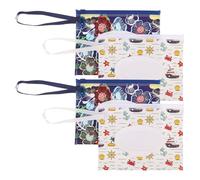 UKCOCO Porta Salviette Umidificate Riutilizzabile per Ragazzo Ragazza Chiusura Ermetica in Eva, Sacchetto da Viaggio 4 Pezzi, Dispenser Portatile Compatto per Cambio Pannolino fuori Casa