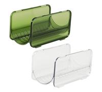 UKCOCO Portabottiglie Impilabile Trasparente 2 Pezzi Organizer per Bottiglie D’Acqua da Cucina e Frigorifero Portaborraccia Multiuso per Dispense e Armadietti Supporto Salvaspazio