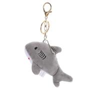 UKCOCO Portachiavi Peluche Grigio con Anello Portachiavi Resistente Accessorio Decorativo per Borsa e Zaino Gadget Festa Animali Simpatico Ciondolo Bag Pendant