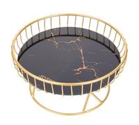 UKCOCO Portafrutta in Metallo Nero Design Semplice, Versatile e Drenante, Cestino Decorativo per Snack e Frutta per Casa e Ristorante