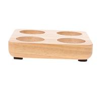 UKCOCO Portauova in Legno di Caucciù per Frigorifero e Cucina, Vassoio Pratico e Resistente, Base Semplice per Conservare e Organizzare le Uova