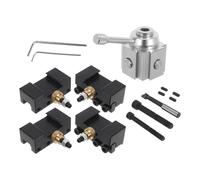 UKCOCO Portautensili a Cambio Rapido in Lega di Alluminio Set da 8 Pezzi per Minitornio Portainserti di Precisione per Tornitura Metalli Adatto per Officina e Lavorazioni di Piccoli