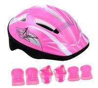 UKCOCO Protezione per Roller e Monopattino con Casco Regolabile Ginocchiere Gomitiere e Polsiere Resistenti Kit Sicurezza Completo per Sport Allaperto