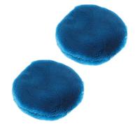 UKCOCO Puff Cipria Rotondo per Applicare Cipria Libera Nastro Blu in Pelo lungo 2 Pezzi Morbido e Pratico per Trucco Viso