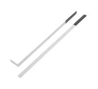 UKCOCO Pusher Ruler in Acciaio Inox, 2 Pezzi, Design Ergonomico e Leggero, per Allestimento di Punti Vendita e Negozi di Alimentari