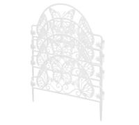 UKCOCO Recinzione da Esterno Portatile 4 Pezzi in Abs Bianco, Semplice ed Elegante, Facile da Usare, per Decorazione di Cortili e Aree Verdi