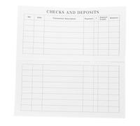 UKCOCO Registro degli Assegni Libro di Carta Bianco Gestione Finanziaria Efficiente e Layout Intuitivo per Monitoraggio Saldo e Spese Personali