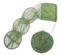 UKCOCO Rete Trappola Pieghevole in Nylon e Tessuto Verde per Pesca 2 Pezzi Portatile Accessori Pesca Multifunzionali per Cattura Aragoste e Gamberi