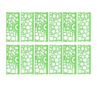 UKCOCO Righelli da Disegno Stencil Geometrici Multifunzionali 12 Pezzi in Pp Trasparente per Studenti per Illustrazione Tecnica e Disegno, per Ingegneria Civile e Architettura