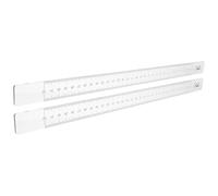 UKCOCO Righelli per Mattarello in Acrilico Argento per Misurazione dello Spessore Impasto con Scala Graduata Utensile per Preparazione Biscotti e Pasta