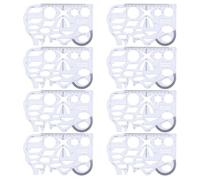 UKCOCO Righello Geometrico 8 Pezzi Multifunzione in Plastica per Disegno e Misurazione, per Studenti di Matematica e Ufficio Scolastico