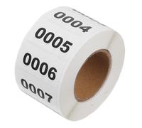 UKCOCO Rotolo di Etichette Numeriche Digitali Autoadesive 0001-1000 40x20mm per Inventario e Identificazione in Ufficio, Magazzino e Garage - Adesivi Numerati per Organizzazione