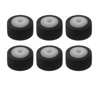 UKCOCO Rullo di Pressione Nero in Gomma e Plastica 6 Pezzi Accessorio di Ricambio per Registratori a Nastro Adatto per Stereo Personale e Videoregistratori Vhs