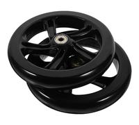 UKCOCO Ruote Resistenti All'usura e Facili da Installare in Pu Nero 175mm Confezione da 2 Unitá per Monopattino e Skateboard per Skating e Scooter Riding