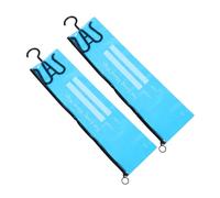 UKCOCO Sacchetti per Parrucche e Extension Chioma in Pvc con Ganci, Set da 2 Pezzi Colore Azzurro, Borsa Porta Extension Portatile per Organizzazione e Protezione Posticci Chioma Salon