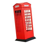 UKCOCO Salvadanaio Vintage Cabina Telefonica Rossa in Metallo per Barattolo Risparmio Monete Creativo Grande Capacità per Soldi Sviluppo Abitudini di Risparmio