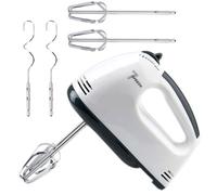 UKCOCO Sbattitore Elettrico da Cucina con e Impastatore Mixer Compatto e Maneggevole per Dolci e Latte Design e Motore Raffreddato Bianco Riutilizzabile