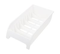 UKCOCO Scaffale per Stoviglie Scolapiatti da Cucina Organizer Piatti Cucina Plastica Bianca Superficie Liscia Facile da Installare per Coltelli e Forchette