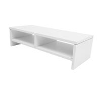UKCOCO Scaffale Rialzato Supporto per Computer Supporto Rialzato per Computer Monitorare Il Rack di Sollevamento Mensola del Monitor Base Informatica Taccuino Portaoggetti di Legno Bianca