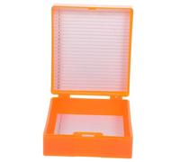UKCOCO Scatola Porta Vetro per Microscopio da Laboratorio con Scomparti Contenitore Scorrevole per Diapositive Supporto per Vetrini per Uso Domestico Didattico e Colore