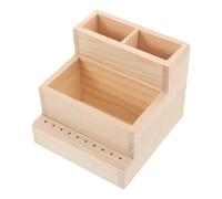 UKCOCO Scatola Portaoggetti in Legno per Strumenti Manicure Organizer Nail Tool Storage Box Ampia Capacità per Trapano Unghie e Smalti Custodia Solida e Portatile per Salone e Uso