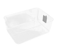 UKCOCO Scatola Portaoggetti in Trasparente Multiuso per Cosmetici e Cancelleria Organizer Desktop Capiente per Trucchi Prodotti Skincare e Accessori Contenitore Stile Semplice per Casa e