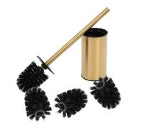 UKCOCO Scopino Wc Oro con Supporto in Acciaio lungo Bagno Elegante e Durevole Uso Parete e Pavimento Morbida per Pulizia del Water