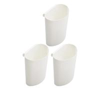 UKCOCO Secchio Appeso Piccolo in Plastica Pp Bianco, Contenitore Portaoggetti Sospeso per Carrello Portaoggetti Organizer per Casa, Salone e Spa, Set da 3 Pezzi Compatto e Funzionale