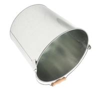 UKCOCO Secchio per Cenere in Metallo Secchio per Carbone Argento Grande Capacità Pala per Trasferire Carbone per Barbecue e Pulizia del Stufa