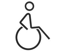 UKCOCO Segnale Disabili in Acrilico per Bagno Accessibile Cartello Wc con Simbolo Sedia Rotelle Resistente e Facile da Installare per e Servizi Igienici