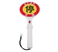 UKCOCO Segnale Stradale Portatile di Stop a LED 16" X 7" con Bastone Lampeggiante in Plastica Abs, Paletta Semaforica Ergonomica per Gestione Traffico e Sicurezza Lavori Stradali