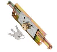 UKCOCO Serratura per Porta Scorrevole Chiave Serratura Antifurto per Porte a Saracinesca Centrale Kit Completo di Ferramenta per Garage e Uffici Resistente
