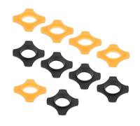 UKCOCO Set 10 Anelli Antivibrazione in Silicone Per Microfono, Anelli Anti-rotolamento e Antiscivolo Per Microfoni Ktv, Cabaret e Conferenze, Protezione Stabile Nero e Arancione