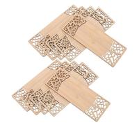 UKCOCO Set 10 Segnalibri in Bambù Intagliati Vuoti, Leggeri e Resistenti, per Creazioni Fai da Te e Segnalibri di Pagina, come Regalo per Lettura di Libri, Studio e Bomboniere