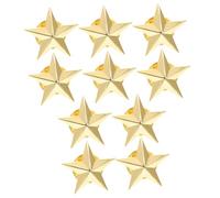 UKCOCO Set 10 Spille da Bavero a Forma di Stella a Cinque Punte in Lega, Distintivi Stellari alla Moda per Decorazioni Abbigliamento, Accessori Festa e Memorial Day per Uomini e Donne