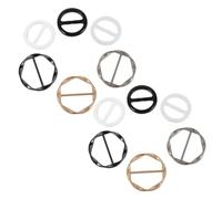 UKCOCO Set 12 Pezzi Fermagli per Sciarpa e Camicia da Donna, Clip Rotonde in Metallo per Maglione e Abbigliamento, Fibbie Scorrevoli Anelli per Fissaggio Sicuro, Accessori Moda per Uso
