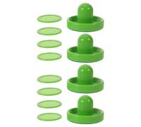 UKCOCO Set 2 Pezzi Dischi da Air Hockey 64mm + 2 Spingitori Plastica 96mm con Tampone Anti-pelucchi per Tavolo Hockey Indoor Accessori Gioco Tavolo per Divertimento Familiare al Chiuso