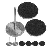 UKCOCO Set 3 Dischi Abrasivi per Unghie 20mm in Metallo e Sabbia, Design Sostituibile, Stile Russo, Forma Rotonda, per Manicure e Pedicure a Casa e Salone