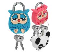 UKCOCO Set 3 Pezzi Mini Lucchetti Adorabili in Metallo e Silicone con Chiavi, Sicurezza Affidabile e Portatile per Diario e Scatola dei Gioielli, per Aula e Giochi di Colore Casuale