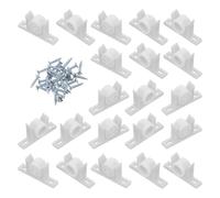 UKCOCO Set 30 Clip di Chiusura per Ante Mobili in Plastica Bianca con Viti Fermo per Frontali Cassetti Falsi Ferramenta per Armadi e Credenze Installazione Semplice per Uso Cucina e