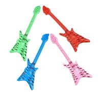 UKCOCO Set 4 Chitarre Gonfiabili Rock 80s in Pvc 60cm Strumenti Musicali Finti per Feste a Tema Compleanno e Karaoke Colore Casuale