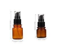 UKCOCO Set 4 Flaconi Ricaricabili per Lozione 40Ml e 60Ml in Plastica Ambrata Pompa Contenitori da Viaggio per Cura della Pelle Dispenser Anti-Perdite per Emulsioni e Creme Cosmetiche
