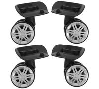 UKCOCO Set 4 Paia Ruote Silenziose per Bagagli, Ruote Girevoli 360° in Gomma Resistente per Trolley da Viaggio, Ricambio Stabile e Facile da Installare per Valigie Famiglia