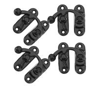 UKCOCO Set 4 Pezzi Serrature a Gancio Vintage in Lega di Zinco Chiusura Decorativa Retrò per Scatole di Legno Bauli e Mobili Meccanismo a Scatto Sicuro per Collezioni e Gioielli