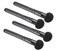 UKCOCO Set 4 Pezzi Spugna Cipria Nero Versatile in Materiale Idrofilo Non-latex per Applicazione Viso Professionale Uso Bagnato e Asciutto