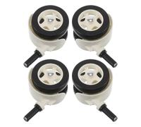 UKCOCO Set 4 Ruote Silenziose Girevoli per Girello, Ricambi in Plastica Resistenti Rotazione 360°, Accessori Sicuri per Deambulatori su Pavimenti Duri e Tappeti