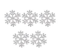 UKCOCO Set 5 Pezzi di Patch Decorativi a Forma di Fiocco Gelato in Lega Argento per Scarpe, Accessori Fai da Te Sicuri e Facili da Applicare Davanti, Lato o Dietro