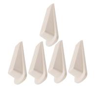 UKCOCO Set 5 Pezzi Fermaporta a Cuneo in Gomma Bianca Dispositivo Fermaporta Pavimento Resistente e Antiscivolo Accessorio per Porte Bagno e Ufficio Protezione Sicurezza e Hotel