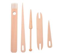 UKCOCO Set 5 Strumenti per Telaio in Legno per Tessitura Ferri da Uncinetto e Ago da Tessitura per Lavori a Maglia Fai da Te Accessori per Arazzi Sciarpe e Maglioni Kit Pettine