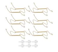 UKCOCO Set 6 Ganci per Piatti Invisibili da Parete Molla in Filo 6-7 Pollici, Supporto Regolabile per Piatti Decorativi, Portapiatti Verticale per Cucina e Sala da Pranzo, Adatto a